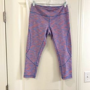 Zella Women's Cropped Athletic Leggings Multi Color Purple Pink--Size Medium